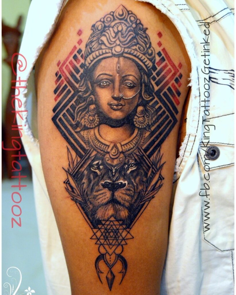 दुर्गा मां Mehndi Tattoo Design | Durga Puja Special Mehndi Tattoo Design |  Durga Maa Tattoo design - YouTube