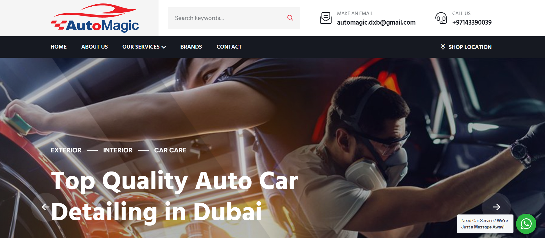 AutoMagic, Dubai, is a concierge automotive Bodyshop & detailing service created to provide automobile enthusiast with a detailing and paint correction service